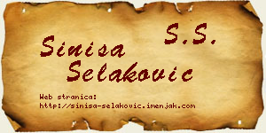 Siniša Selaković vizit kartica